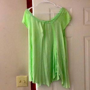 Free People XS Lime Green Top NWOT ~ Boho Style.